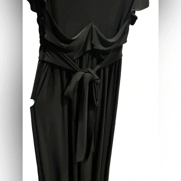 BHLDN Black Flutter Sleeve Maxi Dress Size 6 - Picture 9 of 14
